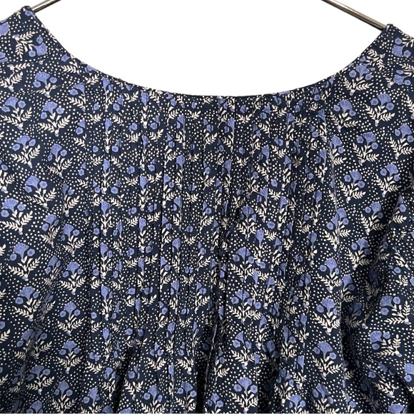 VOLOSHIN Cropped Indigo Blue Floral Crop Top Size XS - Picture 9 of 13